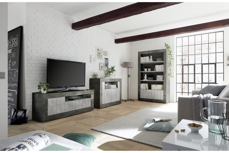 TV-taso Calpino 138 cm - Harmaa - Huonekalut - TV- & Mediakalusteet - Tv taso & Mediataso