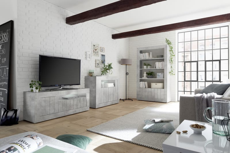 TV-taso Calpino 138 cm - Harmaameleerattu - Huonekalut - TV- & Mediakalusteet - Tv taso & Mediataso