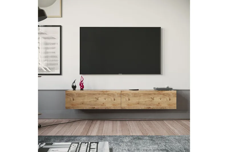 TV-taso Calrin 180 cm - Luonnonväri - Huonekalut - TV- & Mediakalusteet - Tv taso & Mediataso
