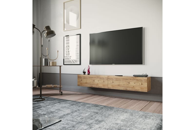 TV-taso Calrin 180 cm - Luonnonväri - Huonekalut - TV- & Mediakalusteet - Tv taso & Mediataso