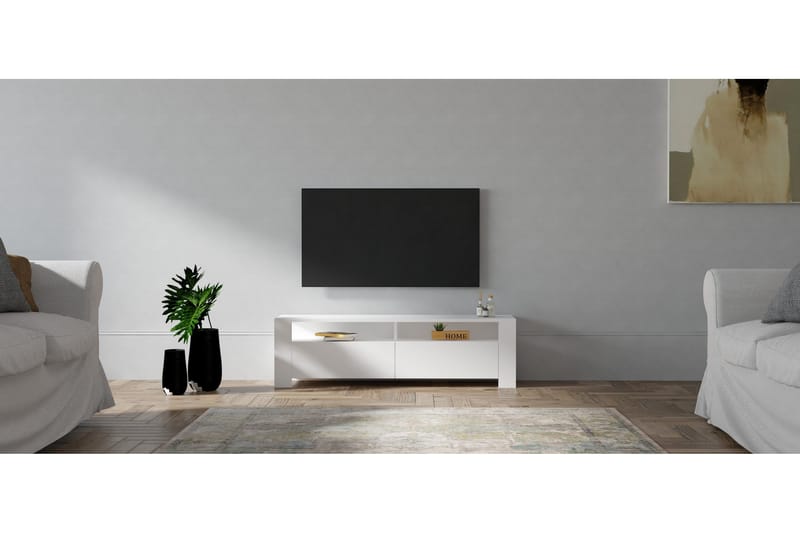 TV-taso Camern 140 cm - Valkoinen - Huonekalut - TV- & Mediakalusteet - Tv taso & Mediataso