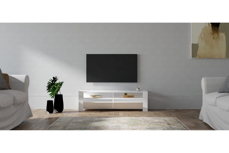 TV-taso Camern 140 cm - Valkoinen - Huonekalut - TV- & Mediakalusteet - Tv taso & Mediataso