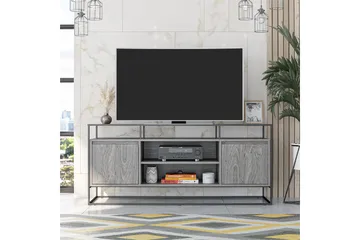 TV-taso Camley 136,6x49,8 cm Harmaa - Dorel Home - Huonekalut - TV- & Mediakalusteet - Tv taso & Mediataso