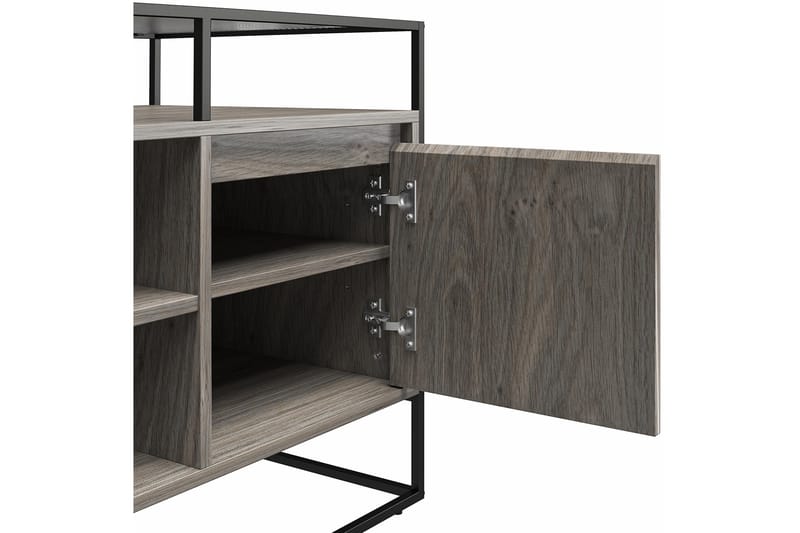 TV-taso Camley 136,6x49,8 cm Harmaa - Dorel Home - Huonekalut - TV- & Mediakalusteet - Tv taso & Mediataso