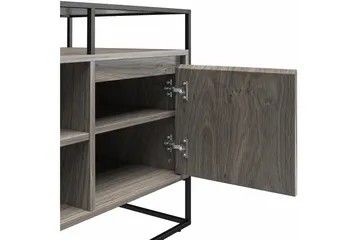TV-taso Camley 136,6x49,8 cm Harmaa - Dorel Home - Huonekalut - TV- & Mediakalusteet - Tv taso & Mediataso