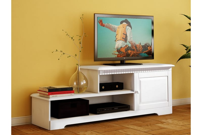 TV-taso Capitola 160x55 cm - Valkoinen - Tv taso & Mediataso