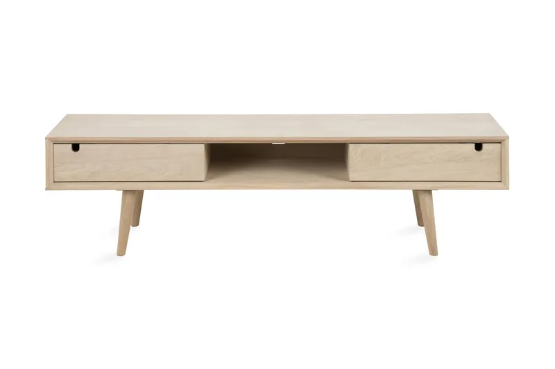 TV-taso Century 160 cm, Valkopigmentoitu Tammi