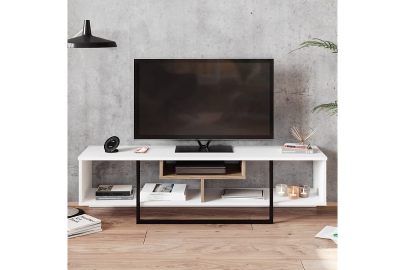 TV-taso Chintala 149 cm - Valkoinen/Musta - Huonekalut - TV- & Mediakalusteet - Tv taso & Mediataso