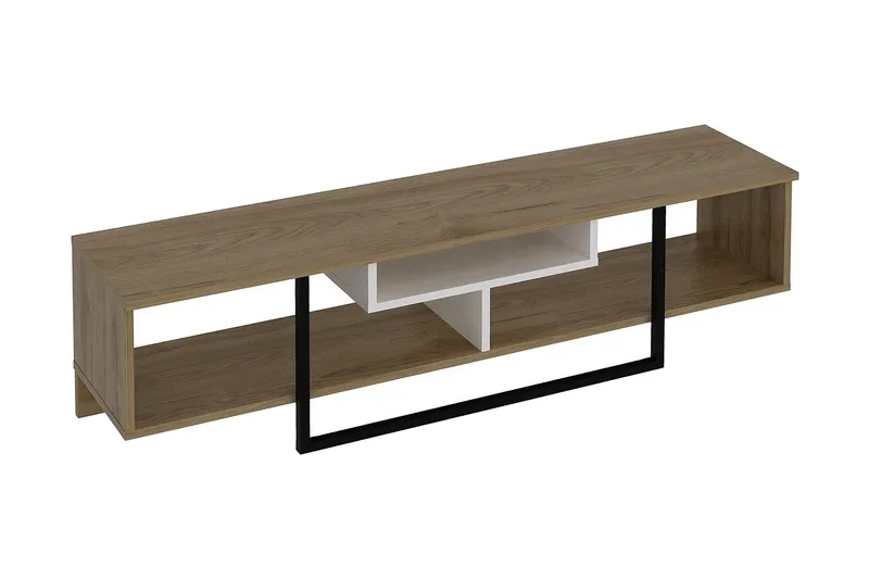 TV-taso Chintala 149 cm - Valkoinen/Musta/Tammi - Huonekalut - TV- & Mediakalusteet - Tv taso & Mediataso