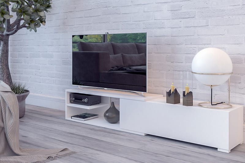 TV-taso Cliff 180 cm - Valkoinen - Huonekalut - TV- & Mediakalusteet - Tv taso & Mediataso