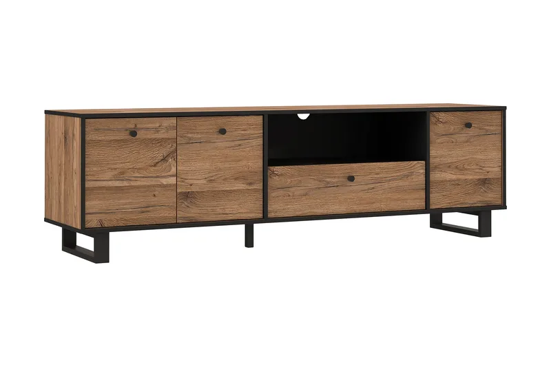 TV-taso Coppin 180 cm, Ruskea/Musta