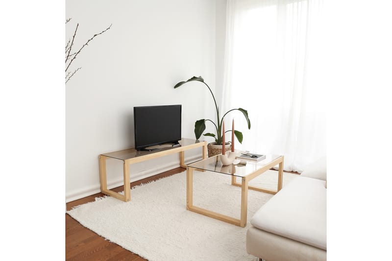 TV-taso Crebb 130 cm - Luonnonväri - Huonekalut - TV- & Mediakalusteet - Tv taso & Mediataso