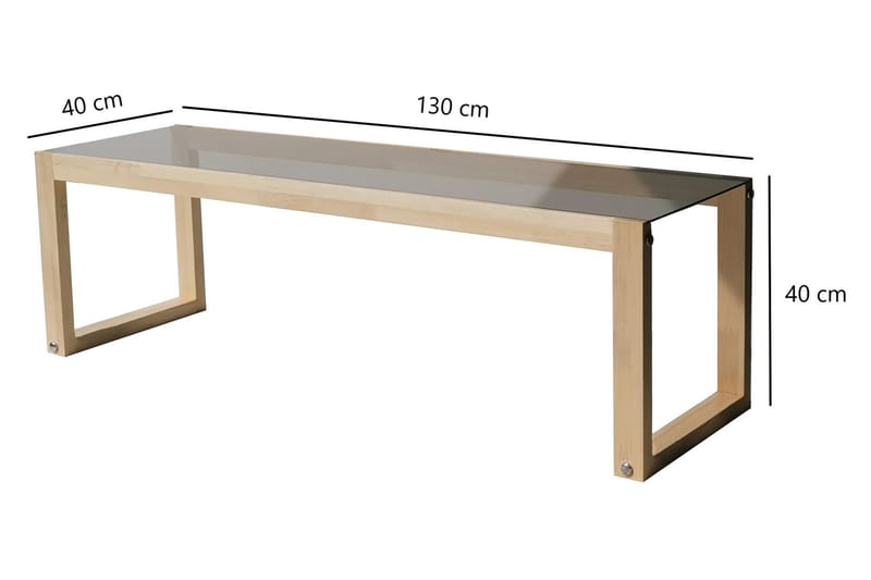 TV-taso Crebb 130 cm - Luonnonväri - Huonekalut - TV- & Mediakalusteet - Tv taso & Mediataso