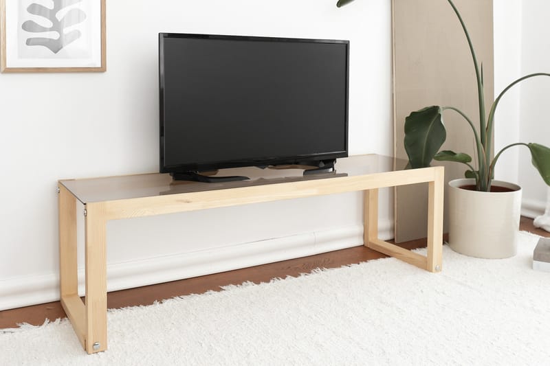 TV-taso Crebb 130 cm - Luonnonväri - Huonekalut - TV- & Mediakalusteet - Tv taso & Mediataso