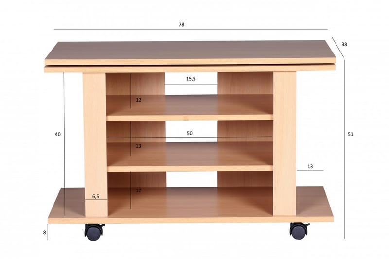 TV-taso Cyrelle 75 cm - Puu/Luonnonväri - Huonekalut - TV- & Mediakalusteet - Tv taso & Mediataso