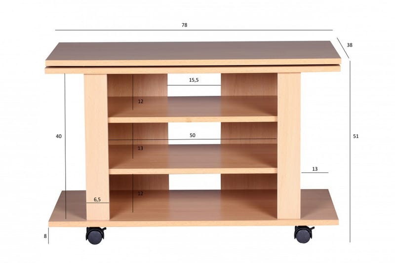 TV-taso Cyrelle 75 cm - Puu/Luonnonväri - Huonekalut - TV- & Mediakalusteet - Tv taso & Mediataso