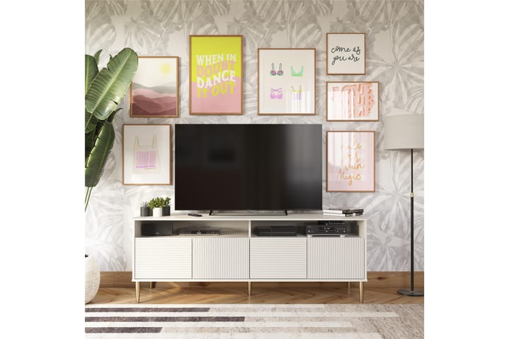 TV-taso Daphne 158,5x50 cm Valkoinen - Dorel Home - Tv taso & Mediataso