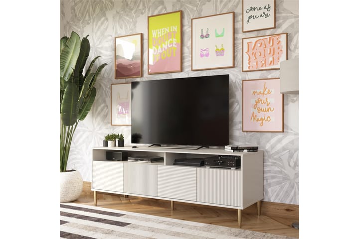 TV-taso Daphne 158,5x50 cm Valkoinen - Dorel Home - Tv taso & Mediataso