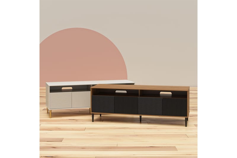 TV-taso Daphne 158,5x50 cm Valkoinen - Dorel Home - Huonekalut - TV- & Mediakalusteet - Tv taso & Mediataso