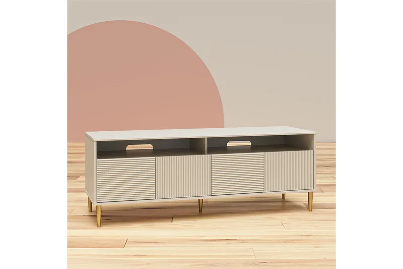 TV-taso Daphne 158,5x50 cm Valkoinen - Dorel Home - Huonekalut - TV- & Mediakalusteet - Tv taso & Mediataso