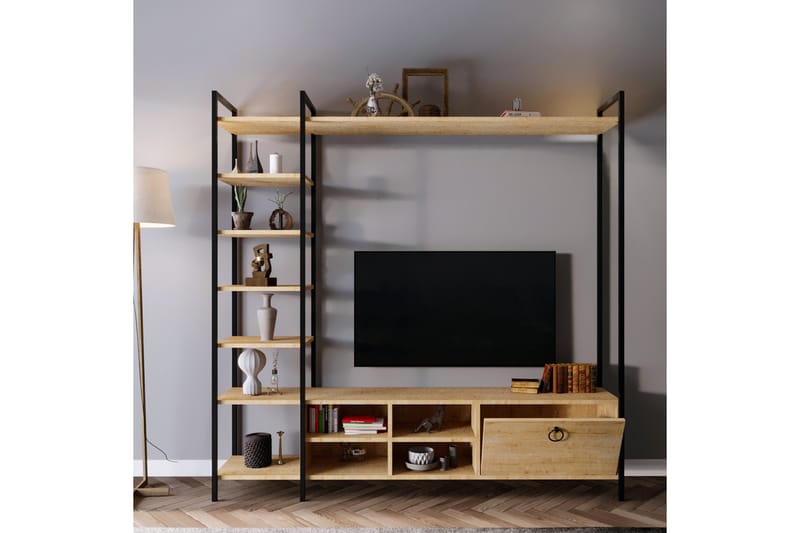 TV-taso Demirler 180 cm - Luonnonväri - Huonekalut - TV- & Mediakalusteet - Tv taso & Mediataso