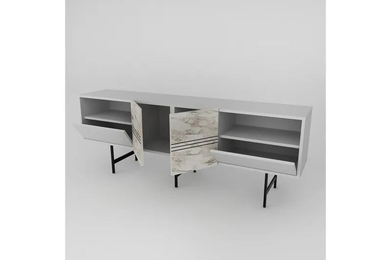 TV-taso Derine 180 cm - Valkoinen - Huonekalut - TV- & Mediakalusteet - Tv taso & Mediataso