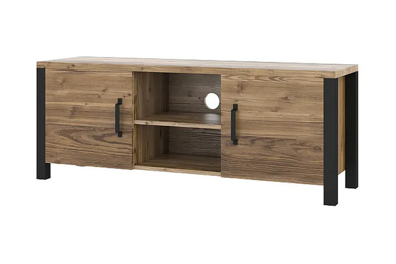 TV-taso Dingelvik 147 cm - Musta/Puu/Luonnonväri - Huonekalut - TV- & Mediakalusteet - Tv taso & Mediataso