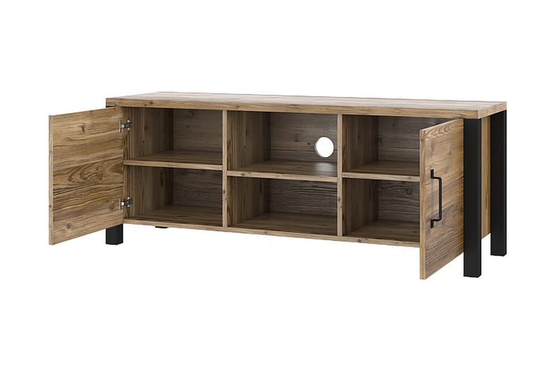 TV-taso Dingelvik 147 cm - Musta/Puu/Luonnonväri - Huonekalut - TV- & Mediakalusteet - Tv taso & Mediataso
