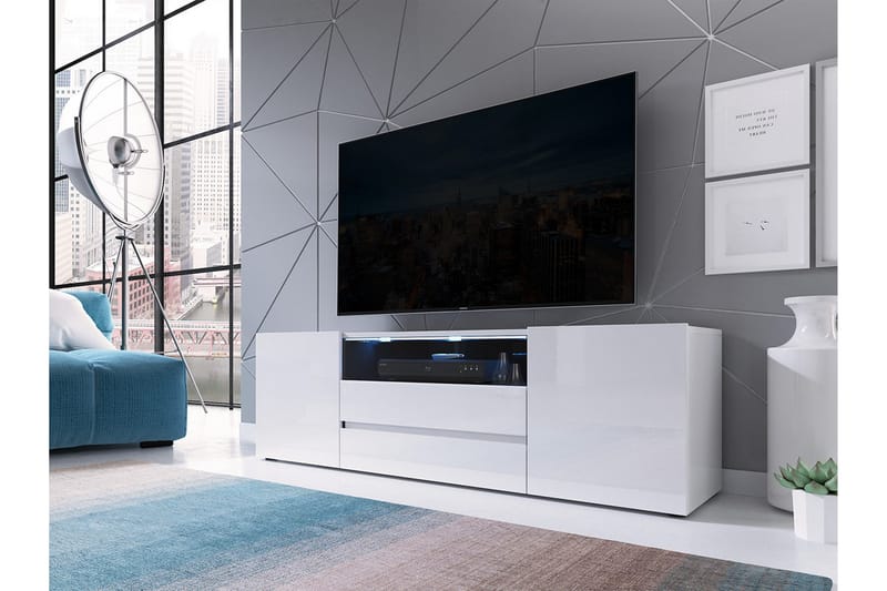 TV-taso Dudley 137 cm - Valkoinen - Huonekalut - TV- & Mediakalusteet - Tv taso & Mediataso