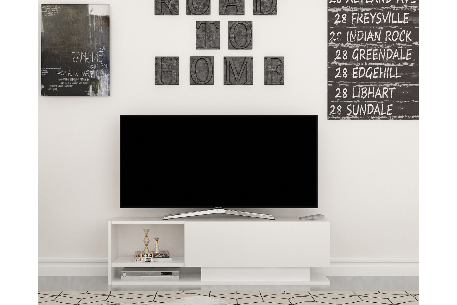 TV-taso Dumö 120 cm - Valkoinen - Huonekalut - TV- & Mediakalusteet - Tv taso & Mediataso