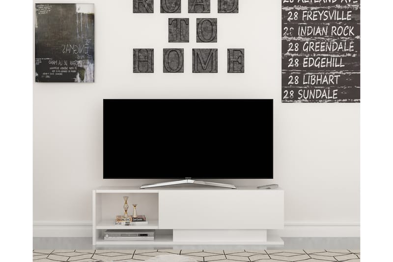 TV-taso Dumö 120 cm - Valkoinen - Huonekalut - TV- & Mediakalusteet - Tv taso & Mediataso