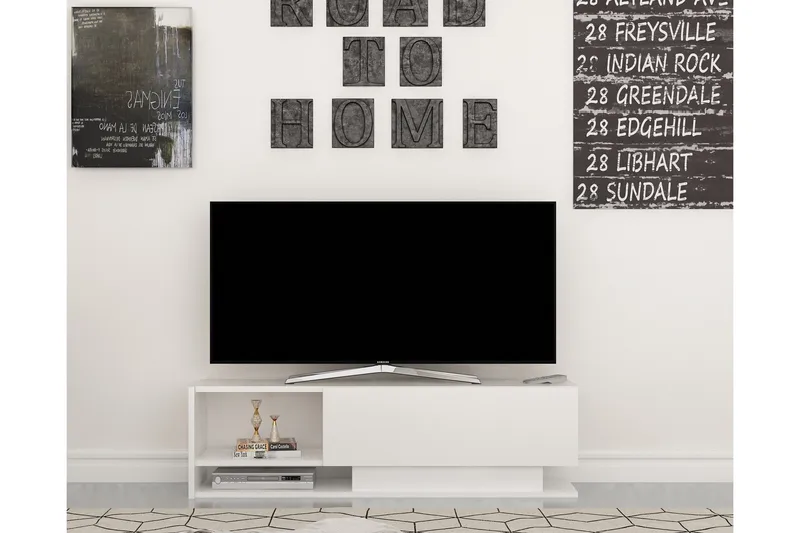 TV-taso Dumö 120 cm - Valkoinen - Huonekalut - TV- & Mediakalusteet - Tv taso & Mediataso