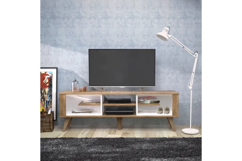 TV-taso Dumö 160 cm - Ruskea/Valkoinen - Huonekalut - TV- & Mediakalusteet - Tv taso & Mediataso