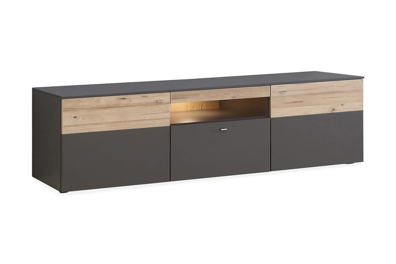 TV-taso Dunnington 209,8 cm - Harmaa/Ruskea - Huonekalut - TV- & Mediakalusteet - Tv taso & Mediataso