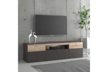 TV-taso Dunnington 209,8 cm - Harmaa/Ruskea - Huonekalut - TV- & Mediakalusteet - Tv taso & Mediataso