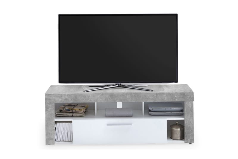 TV-taso Eriza 150 cm - Valkoinen/Betoni - Huonekalut - TV- & Mediakalusteet - Tv taso & Mediataso