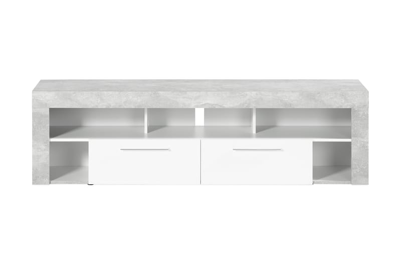 TV-taso Eriza 180 cm - Valkoinen/Betoni - Huonekalut - TV- & Mediakalusteet - Tv taso & Mediataso