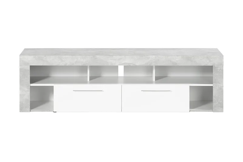 TV-taso Eriza 180 cm - Valkoinen/Betoni - Huonekalut - TV- & Mediakalusteet - Tv taso & Mediataso