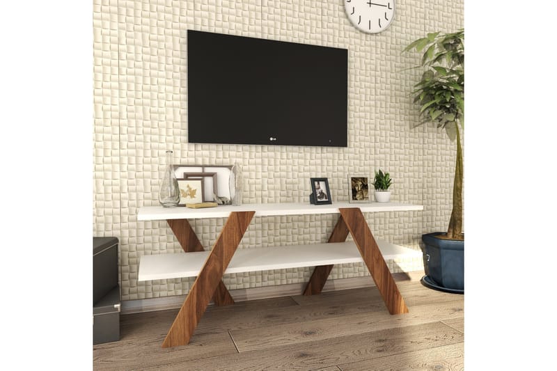 TV-taso Ervasteby 120 cm - Valkoinen - Huonekalut - TV- & Mediakalusteet - Tv taso & Mediataso