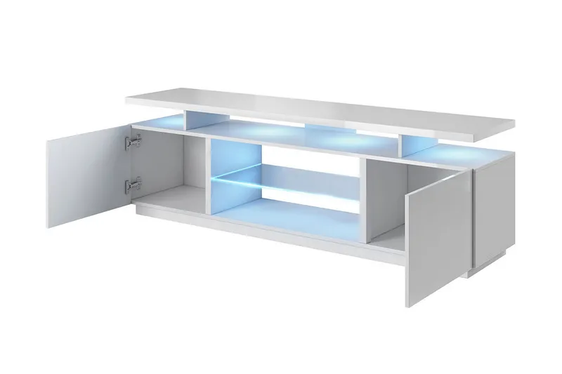 TV-taso Eva 180 cm LEDillä - Musta - Huonekalut - TV- & Mediakalusteet - Tv taso & Mediataso