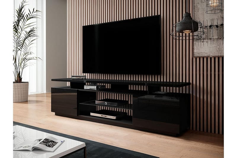 TV-taso Eva 180 cm - Musta - Huonekalut - TV- & Mediakalusteet - Tv taso & Mediataso