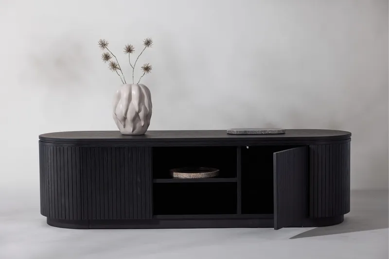 Tv-taso Fjällbacka 160x48 cm - Musta - Huonekalut - TV- & Mediakalusteet - Tv taso & Mediataso