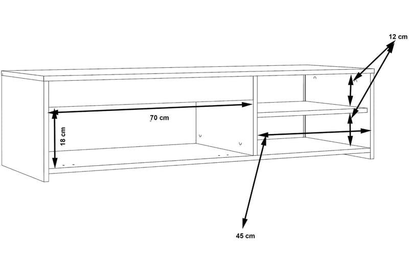 TV-taso Flannigan 120 cm - Tv taso & Mediataso