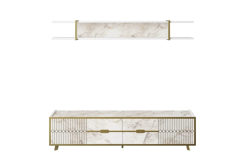 TV-taso Fridaria 179,8 cm - Valkoinen - Huonekalut - TV- & Mediakalusteet - Tv taso & Mediataso