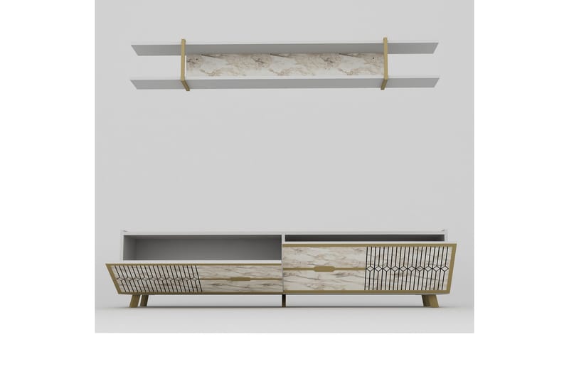 TV-taso Fridaria 179,8 cm - Valkoinen - Huonekalut - TV- & Mediakalusteet - Tv taso & Mediataso