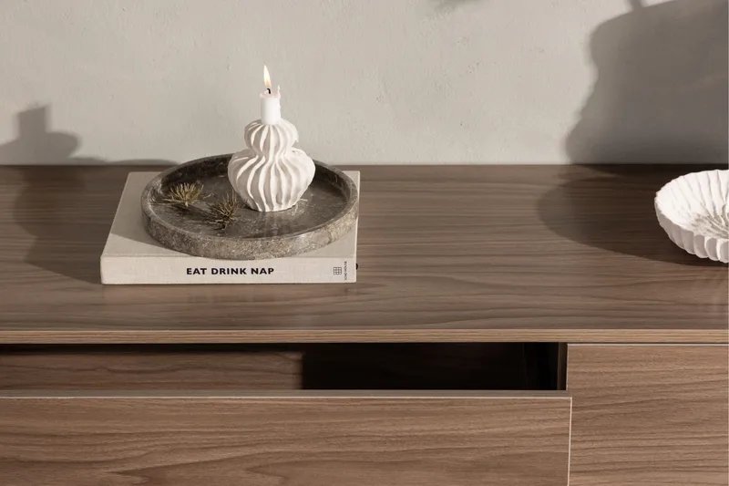 TV-taso Frihamn 160x45 cm Musta - Venture Home - Huonekalut - TV- & Mediakalusteet - Tv taso & Mediataso