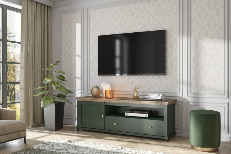 TV-taso Getafez 181 cm - Khaki/Luonnonväri - Huonekalut - TV- & Mediakalusteet - Tv taso & Mediataso
