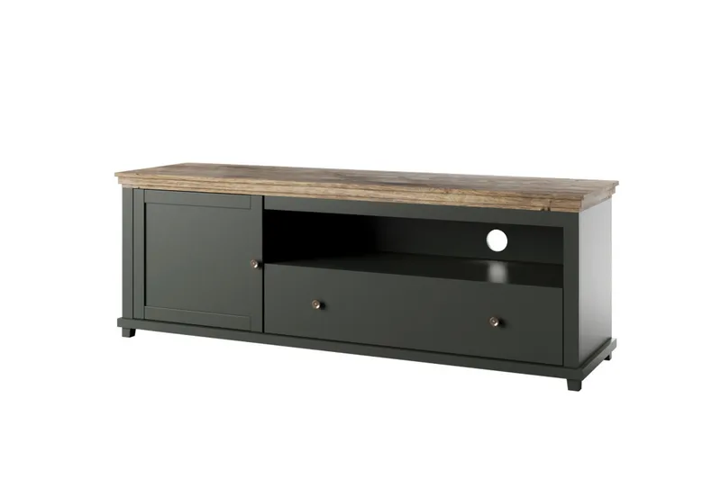 TV-taso Getafez 181 cm, Khaki/Luonnonväri