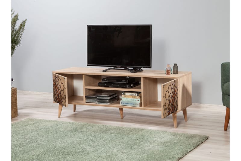 TV-taso Gillberga 140 cm - Ruskea - Huonekalut - TV- & Mediakalusteet - Tv taso & Mediataso