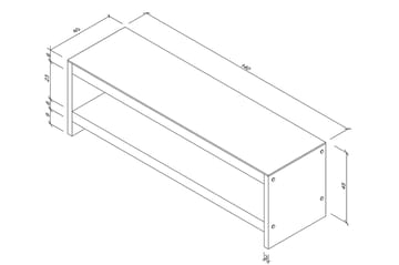 TV-taso Grinstad 140 cm - Ruskea - Huonekalut - TV- & Mediakalusteet - Tv taso & Mediataso